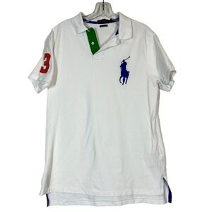 Polo Ralph Lauren Big Pony  Shirt White Large Short Sleeve